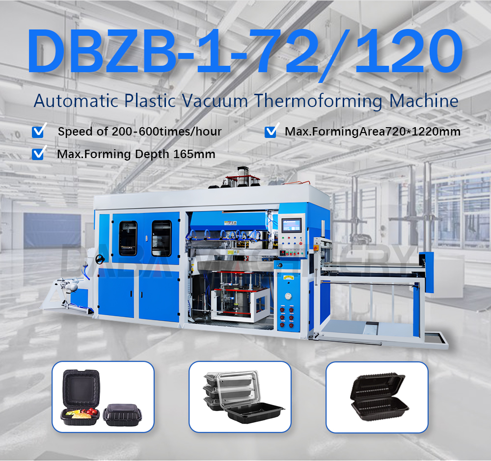 DBXS-1-72 Automatic Negative Pressure Vacuum Thermoforming Machine description DBXS-1-72 Automatic Negative Pressure Vacuum Thermoforming Machine description