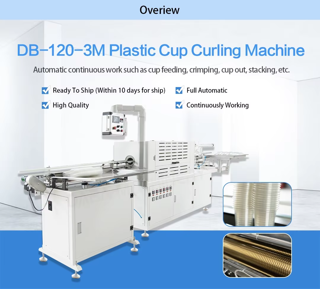 DB-120-M Automatic Plastic Cup Rim Rolling Machine description