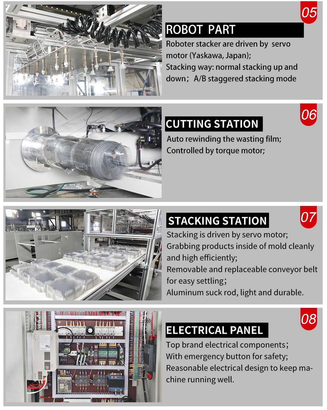 DB-7095 Fully Automatic Servo Drive Plastic Thermoforming Machine landing page (6)
