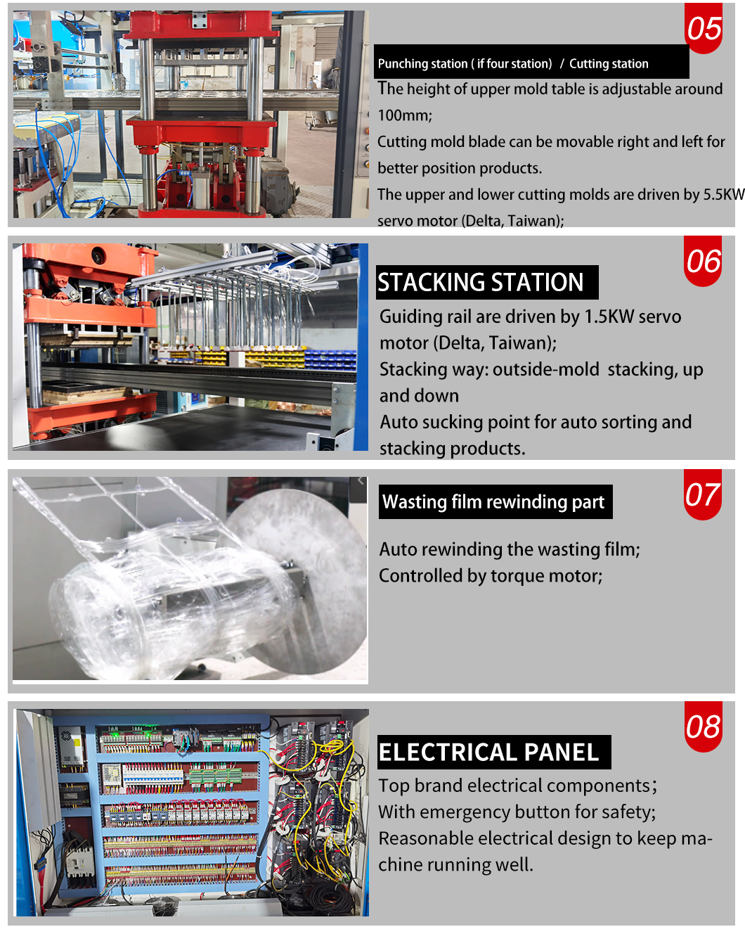 DBSX-3-7285 Three-Station Plastic Vacuum Forming Machine landing page (5)