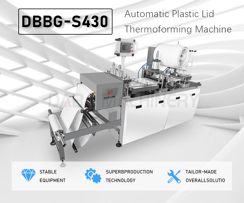 DBBG-S430 Automatic Plastic Lid Thermoforming Machine description