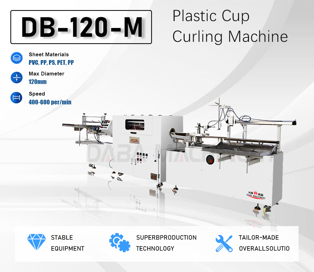 DB-120-M Automatic Plastic Cup Rim Rolling Machine description