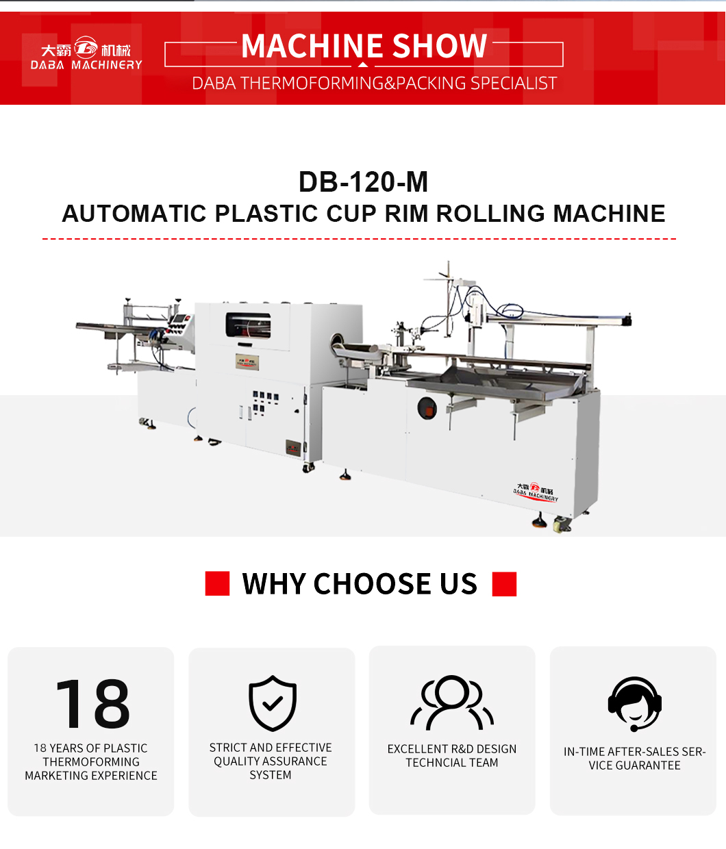DB-120-M Automatic Plastic Cup Rim Rolling Machine landing page (1)