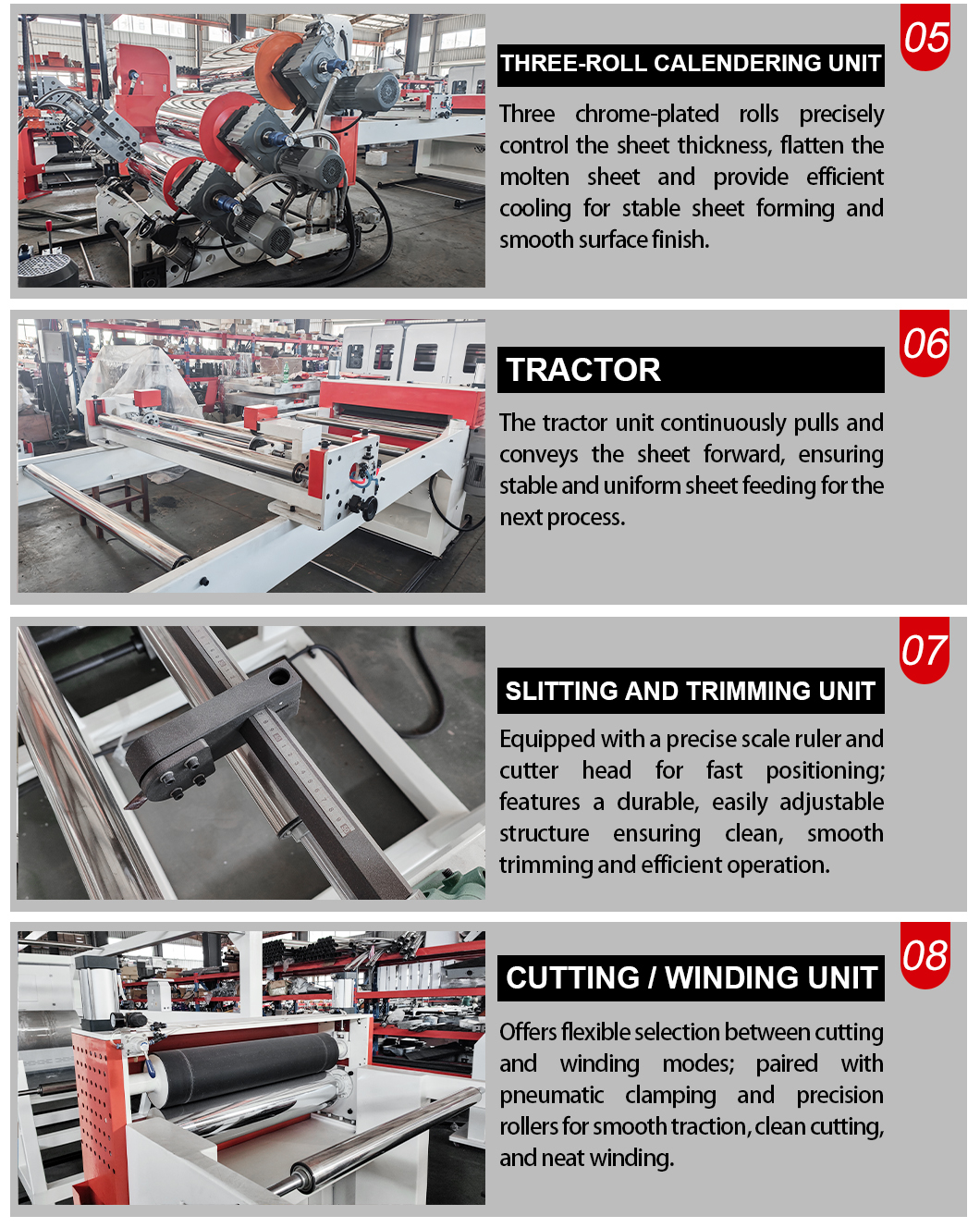 DBPC-P1850-11 Single Screw PPPS Sheet Extrusion Machine landing page (6) DBPC-P1850-11 Single Screw PPPS Sheet Extrusion Machine landing page (6)