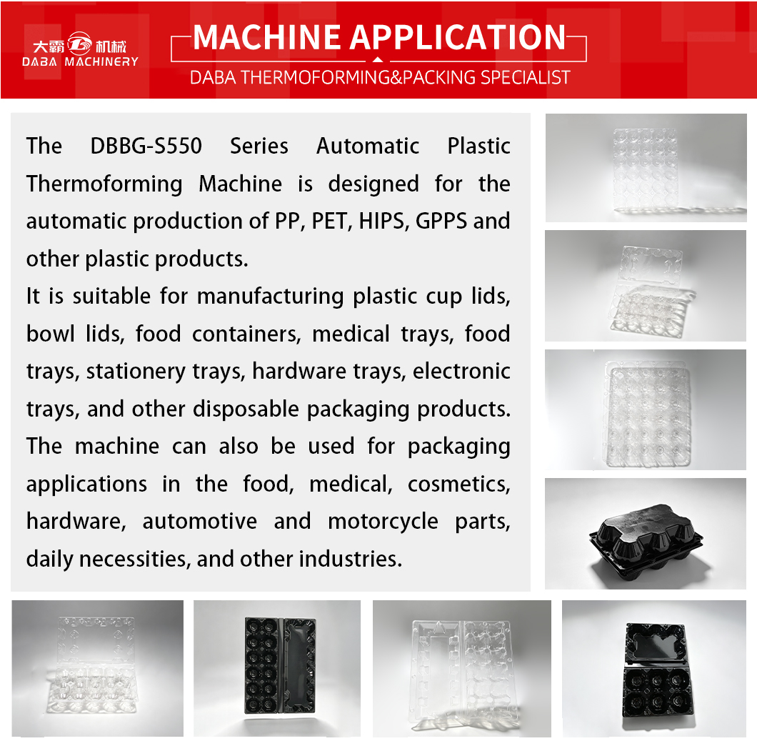 DBBG-S550 Fully Automatic Plastic Egg Tray Thermoforming Machine landing page (2) DBBG-S550 Fully Automatic Plastic Egg Tray Thermoforming Machine landing page (2)